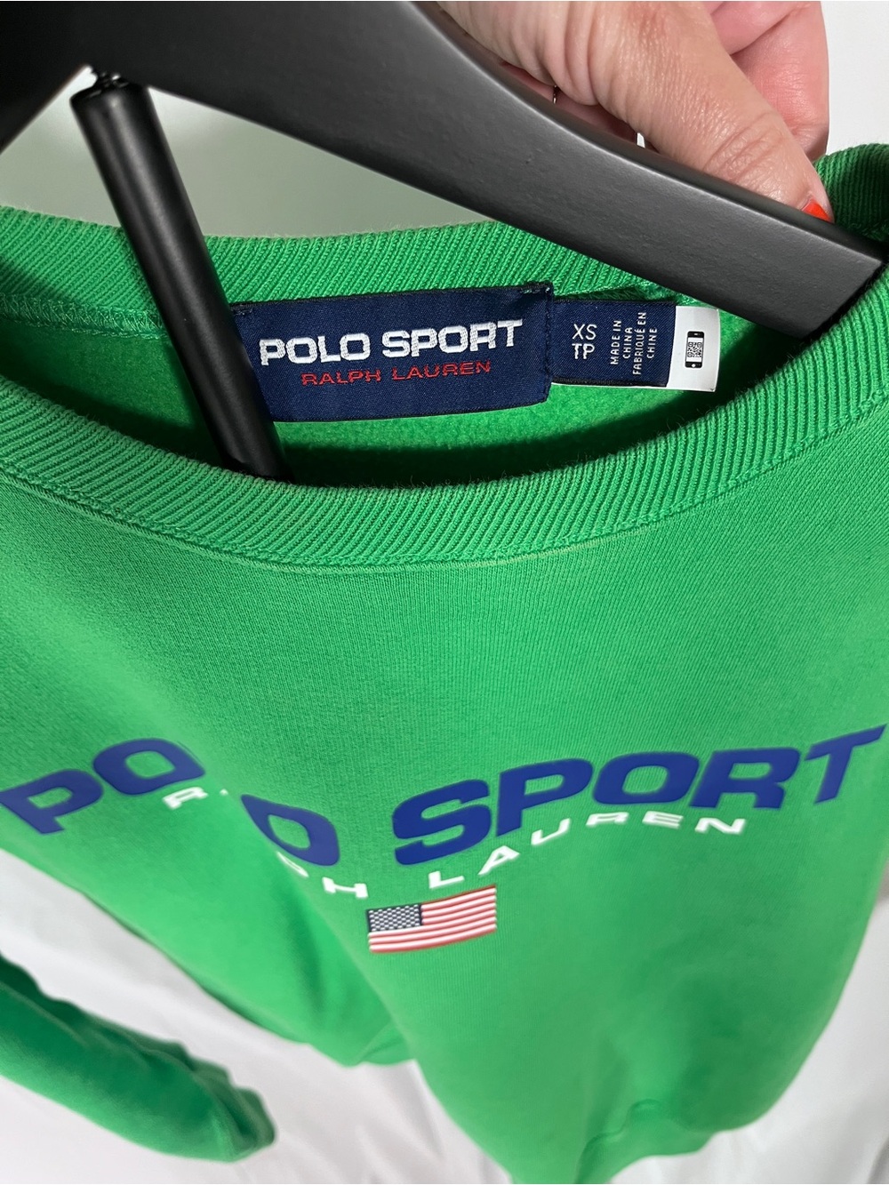 Polo Sport Ralph Lauren Green Sweatshirt Sweatpants Set XS Vintage Style Lounge - Picture 3 of 7
